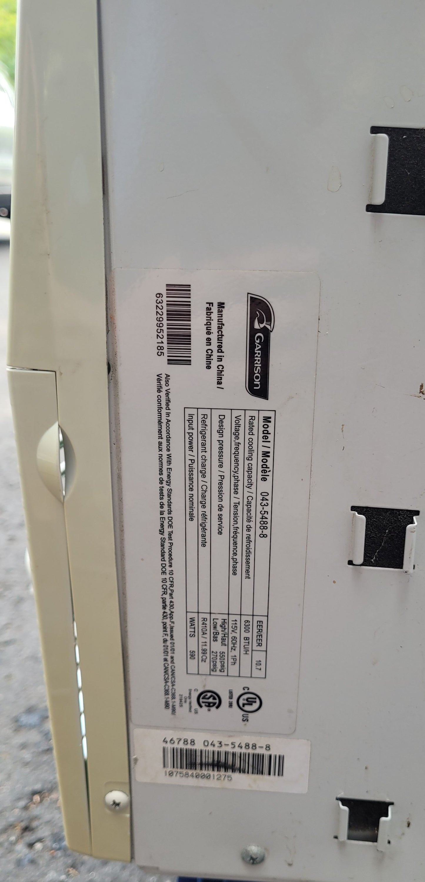 Air climatisé 6 300 btu
