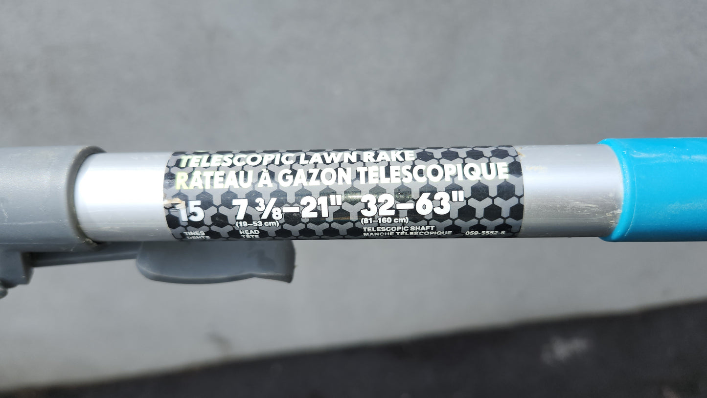 Balai à feuilles en métal rétractable