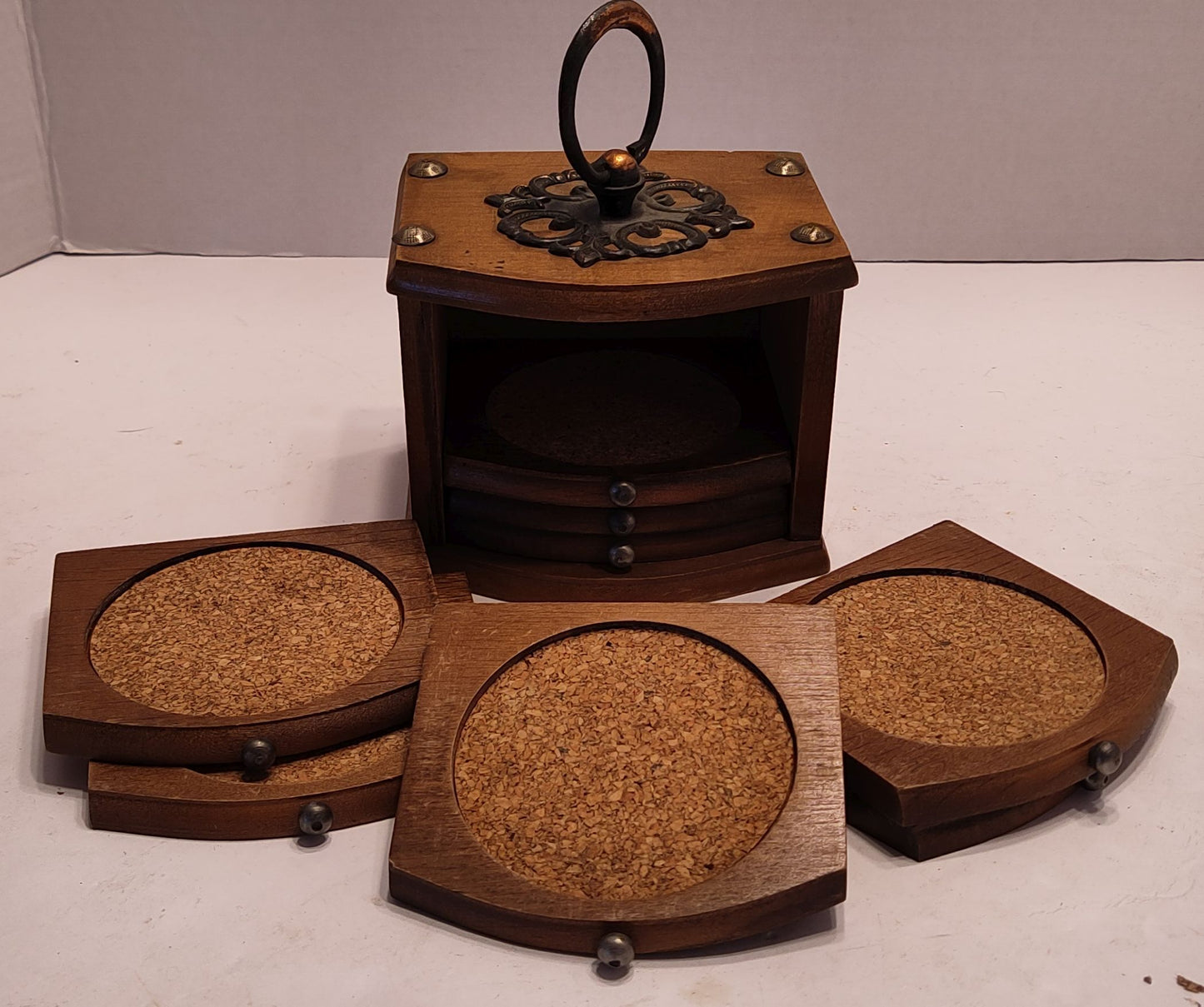 Sous-verre en bois avec liège