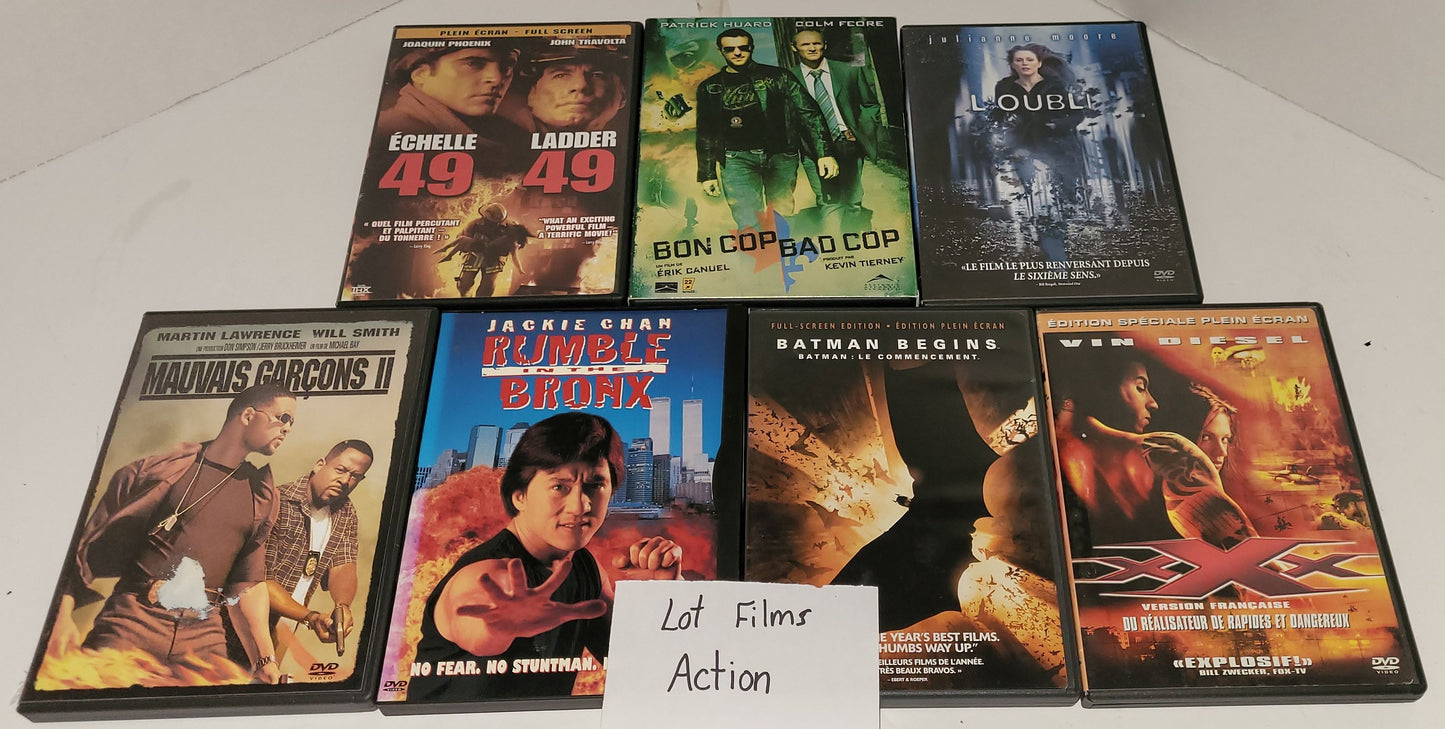 lot de 7 films d'action