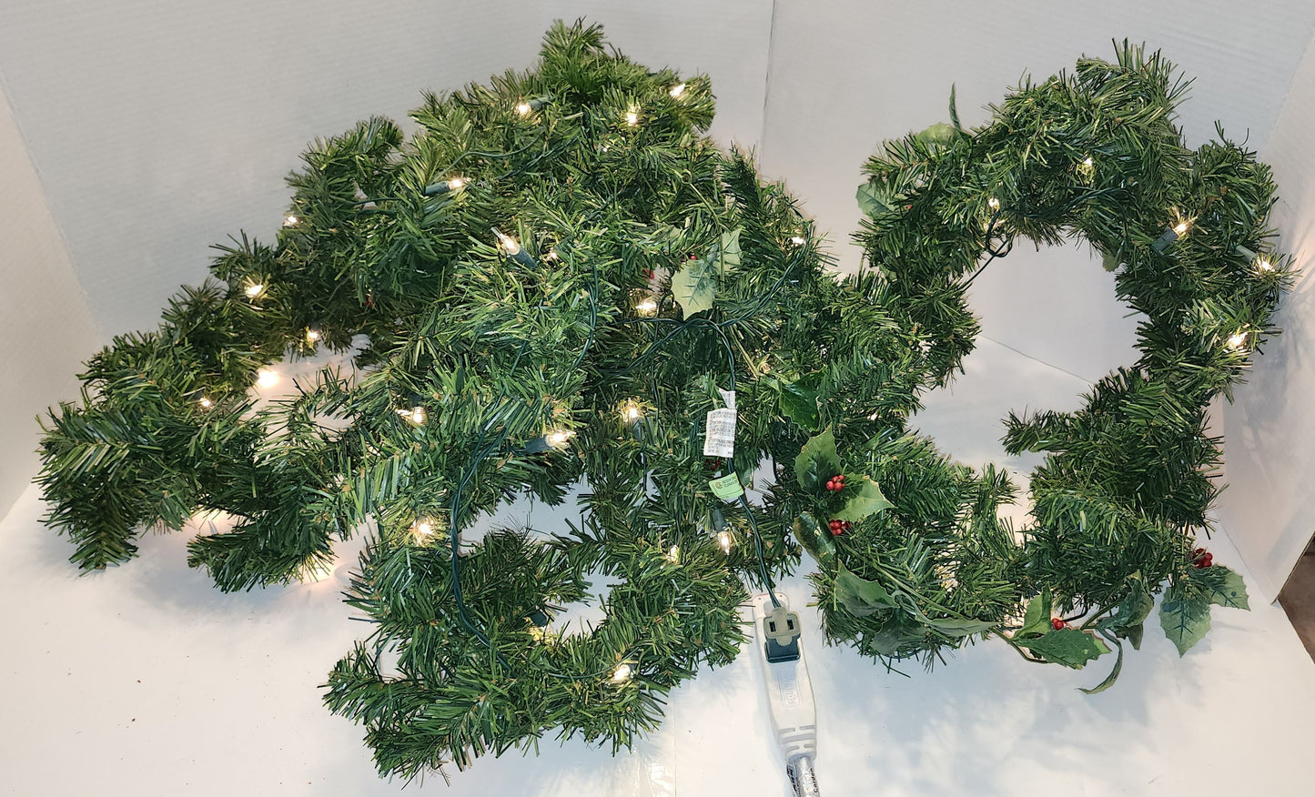 Guirlande en sapin avec lumières