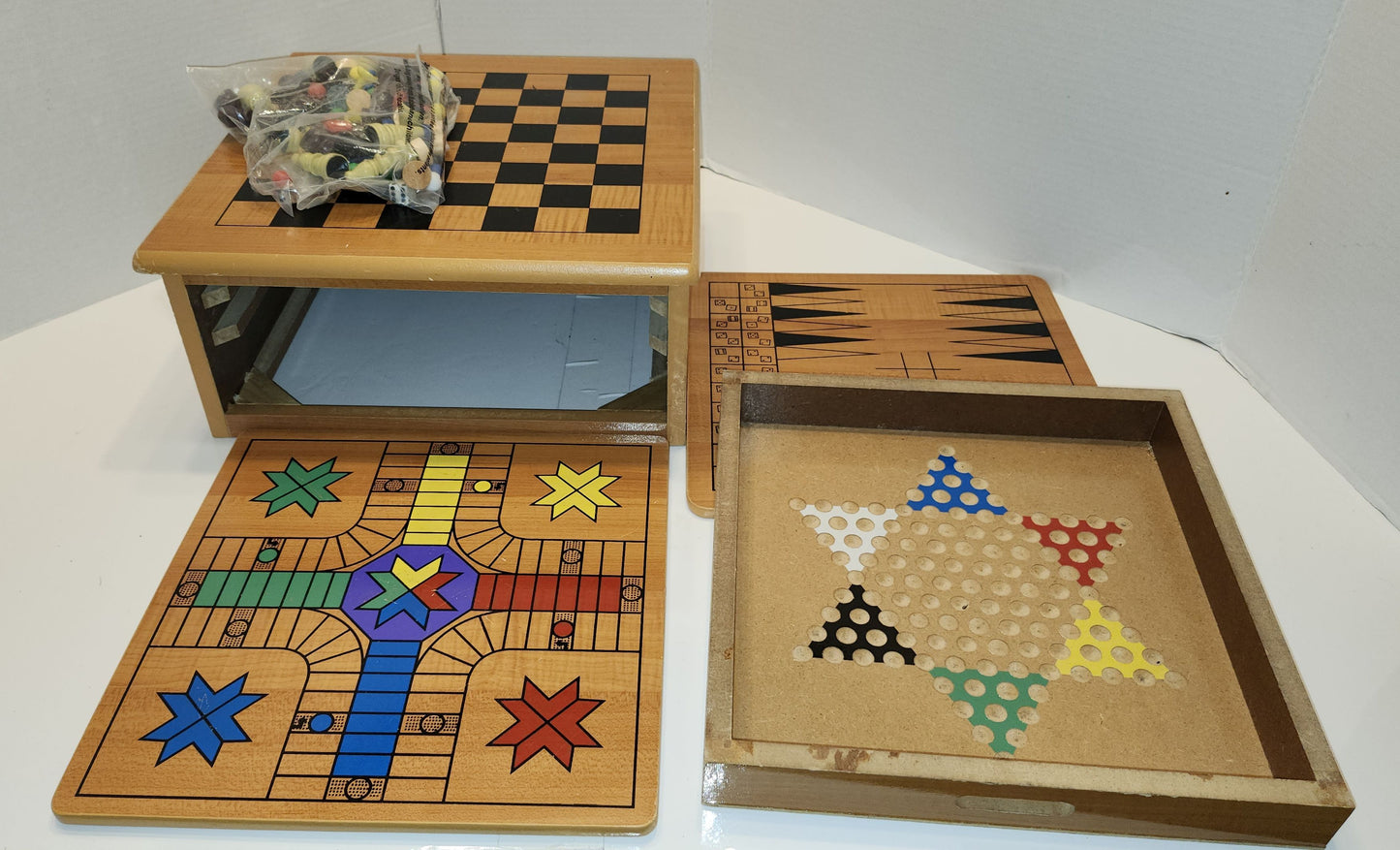 Boîte de jeu d'échecs 6 en 1
