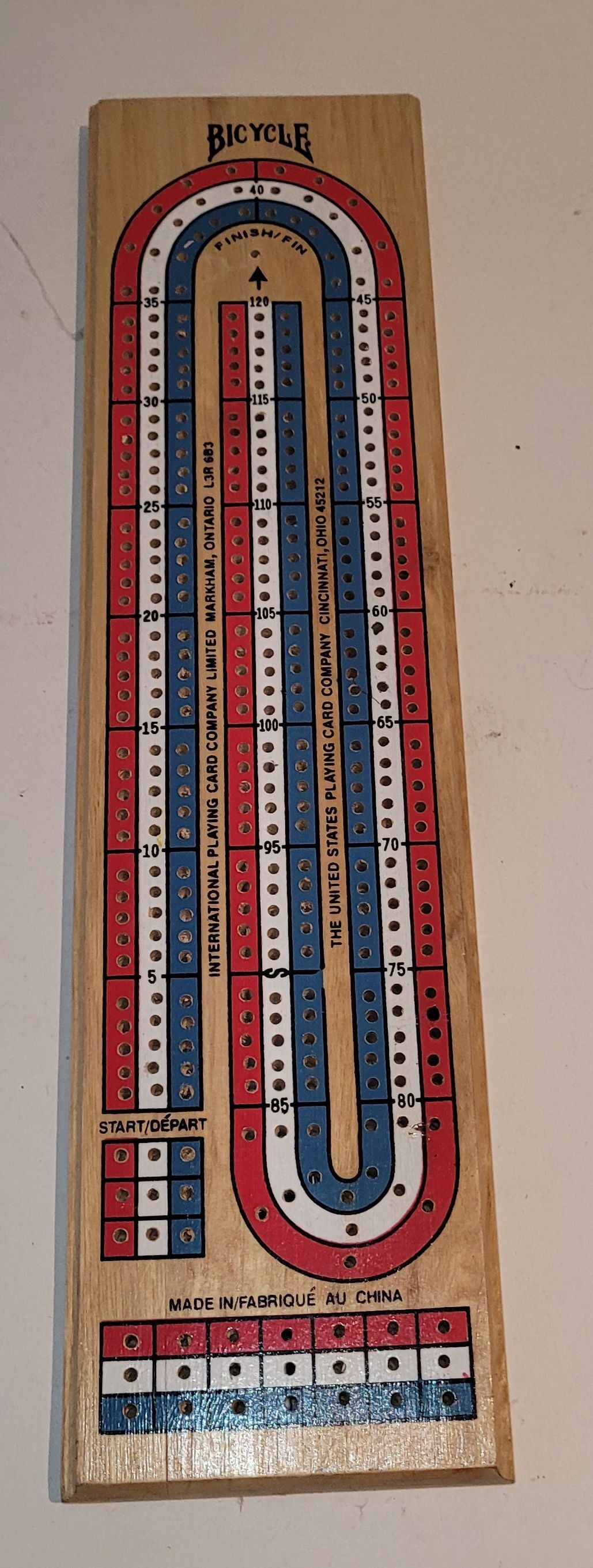 Ancien Jeu De Cribbage En Bois – Marqueterie, Fabrication France/Angleterre