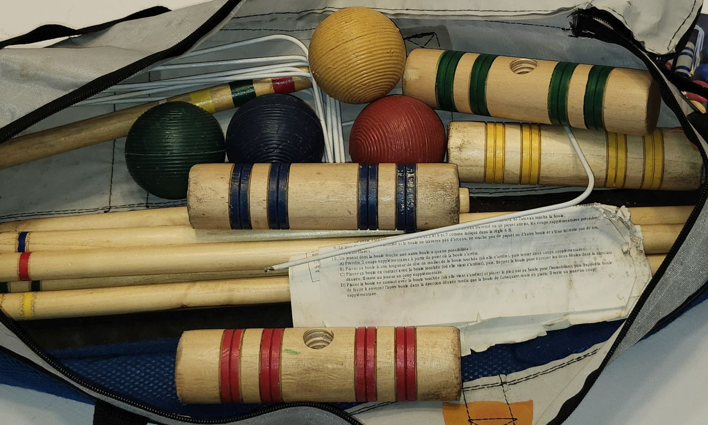 Jeu de croquet en bois