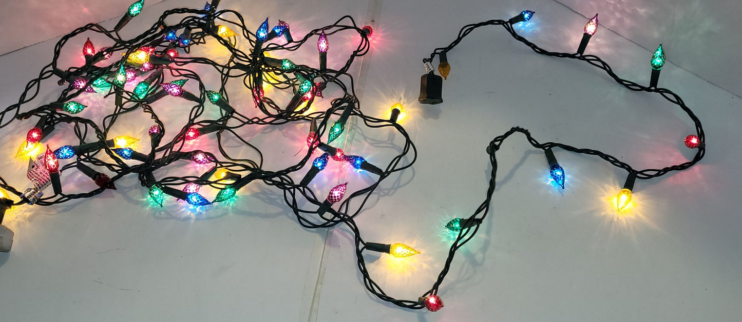 Jeu de lumières incandescentes multicolores