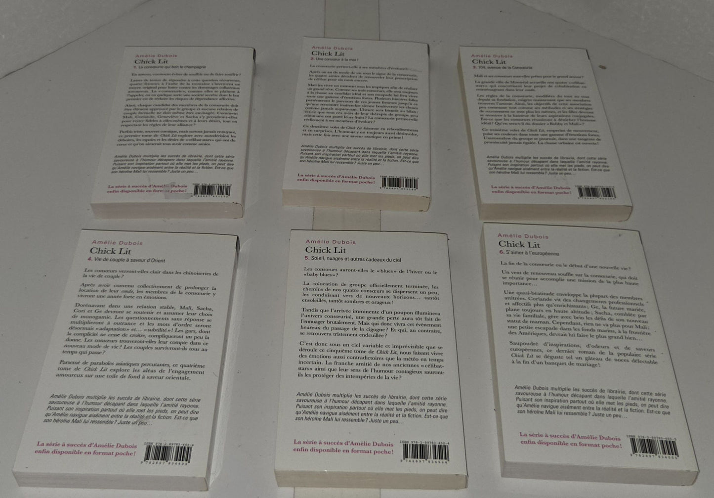 Série Chick Lit tomes 1 à 6 de Amélie Dubois