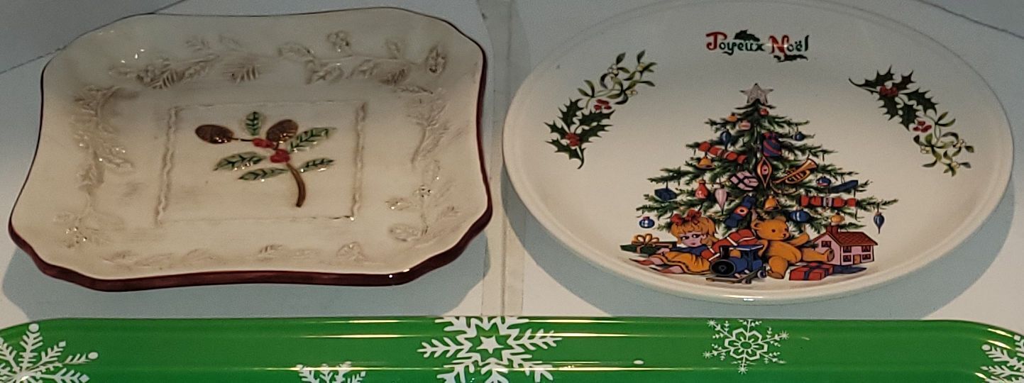 Assiette de Noël en verre