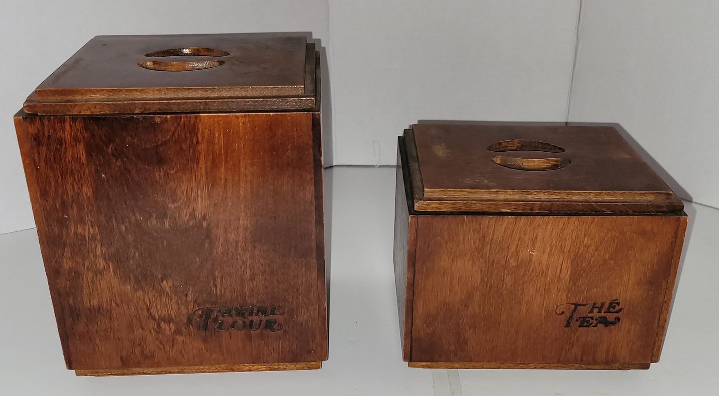 Pots de comptoir en bois