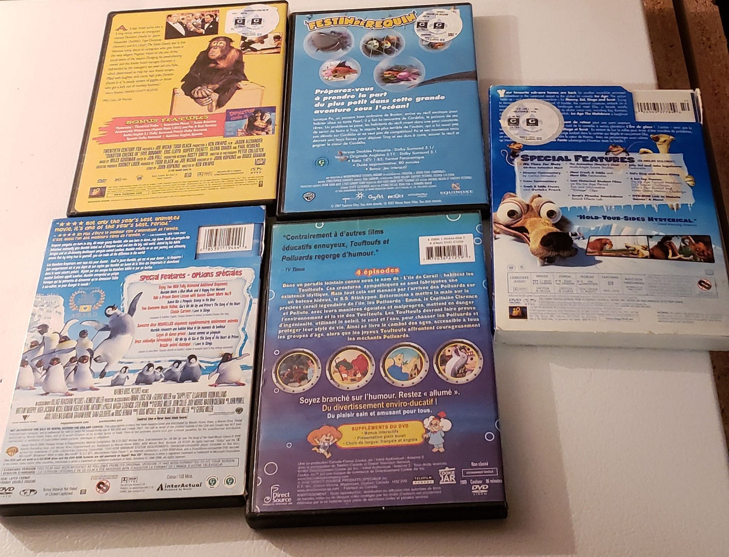 Lot de 5 films pour enfant