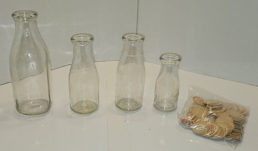 Bouteilles de lait en verre