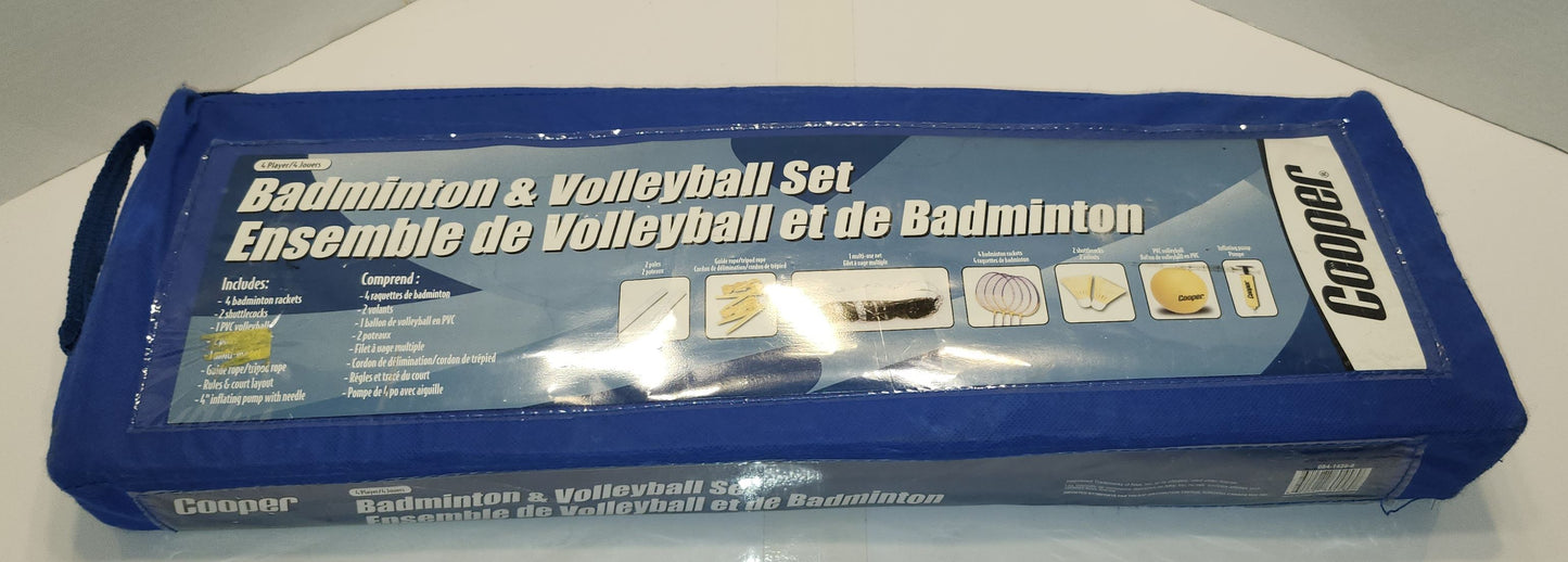 Jeu de volleyball et badminton