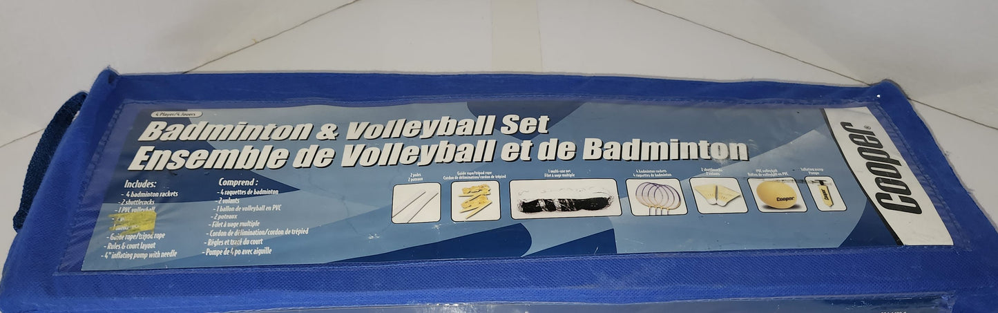 Jeu de volleyball et badminton