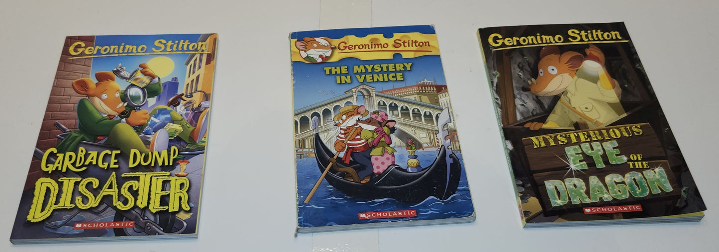 Lot de 3 livres de Geronrino Stilton de Scholastic