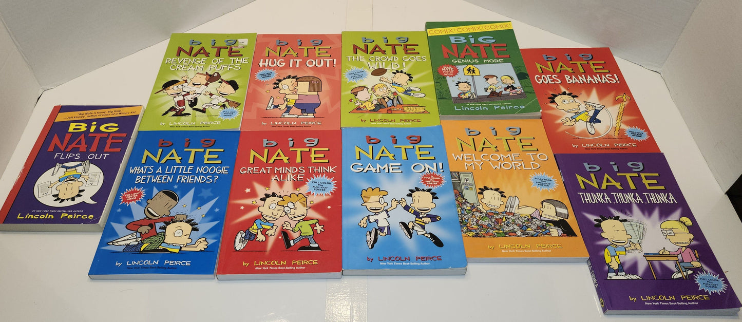 Lot de 11 livres de Big Nate de Lincoln Peirce
