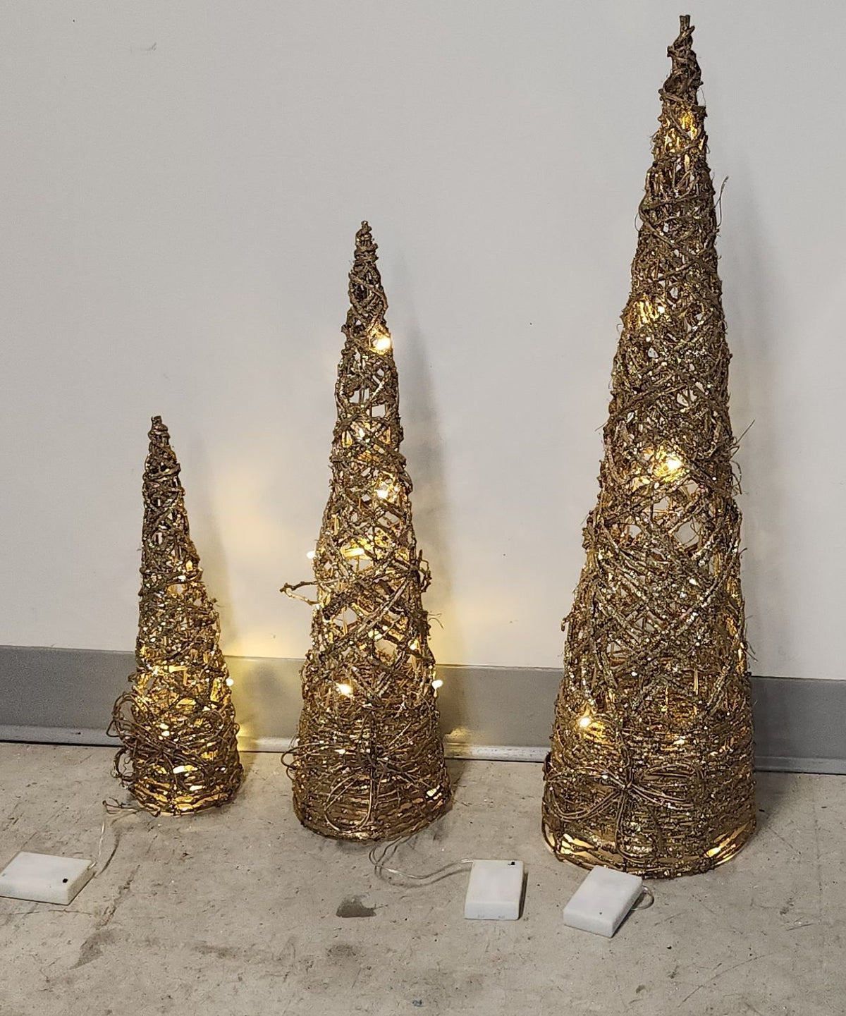 Ensemble de 3 sapin illuminé