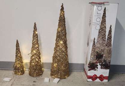 Ensemble de 3 sapin illuminé
