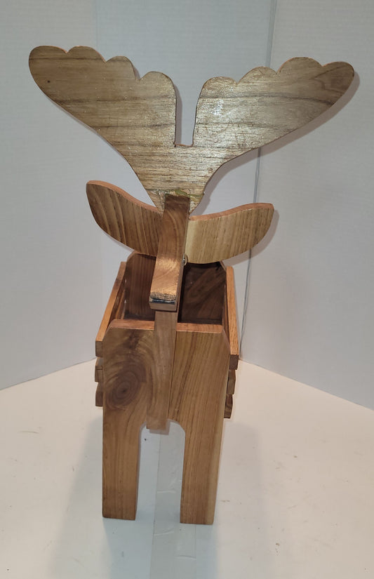 Support à plante en forme de renne