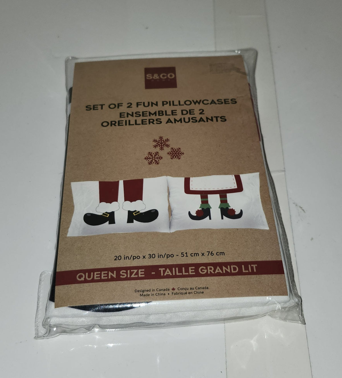 Ensemble de 2 taies d'oreiller de Noël