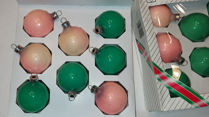 Boules de Noël vintage en verre