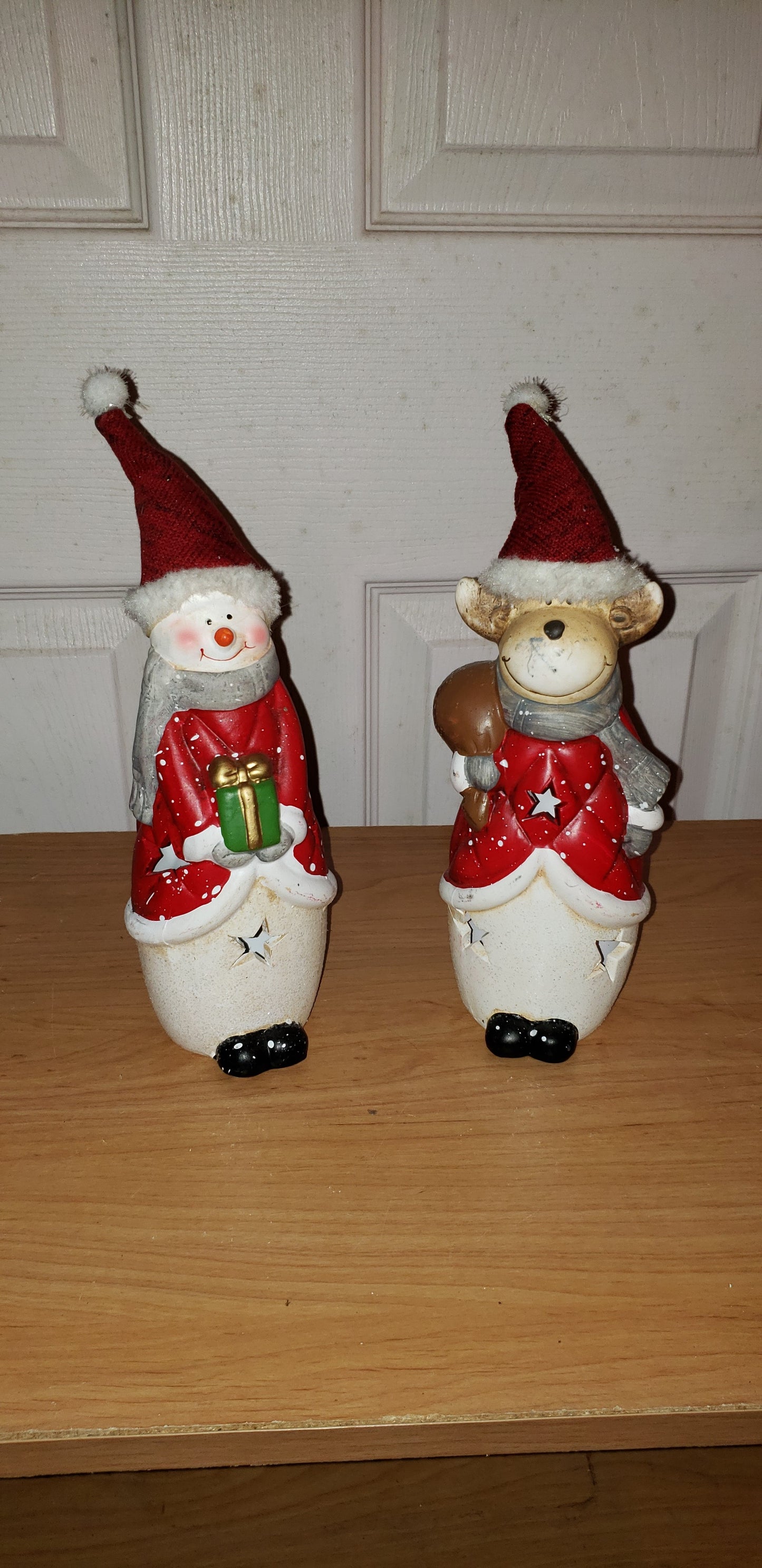 Chandeliers bonhomme de neige et renne