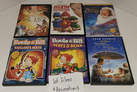 Lot de 5 films d'animation