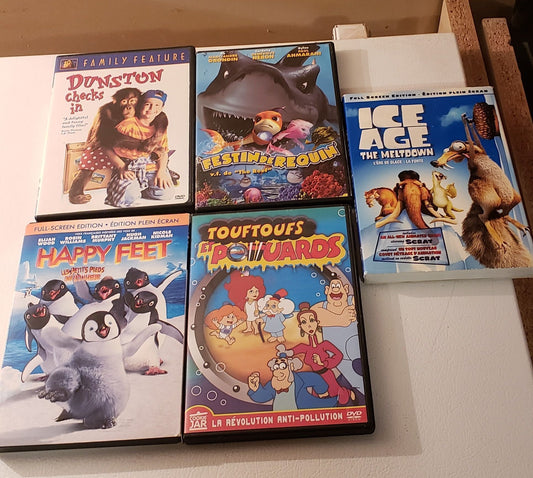 Lot de 5 films pour enfant